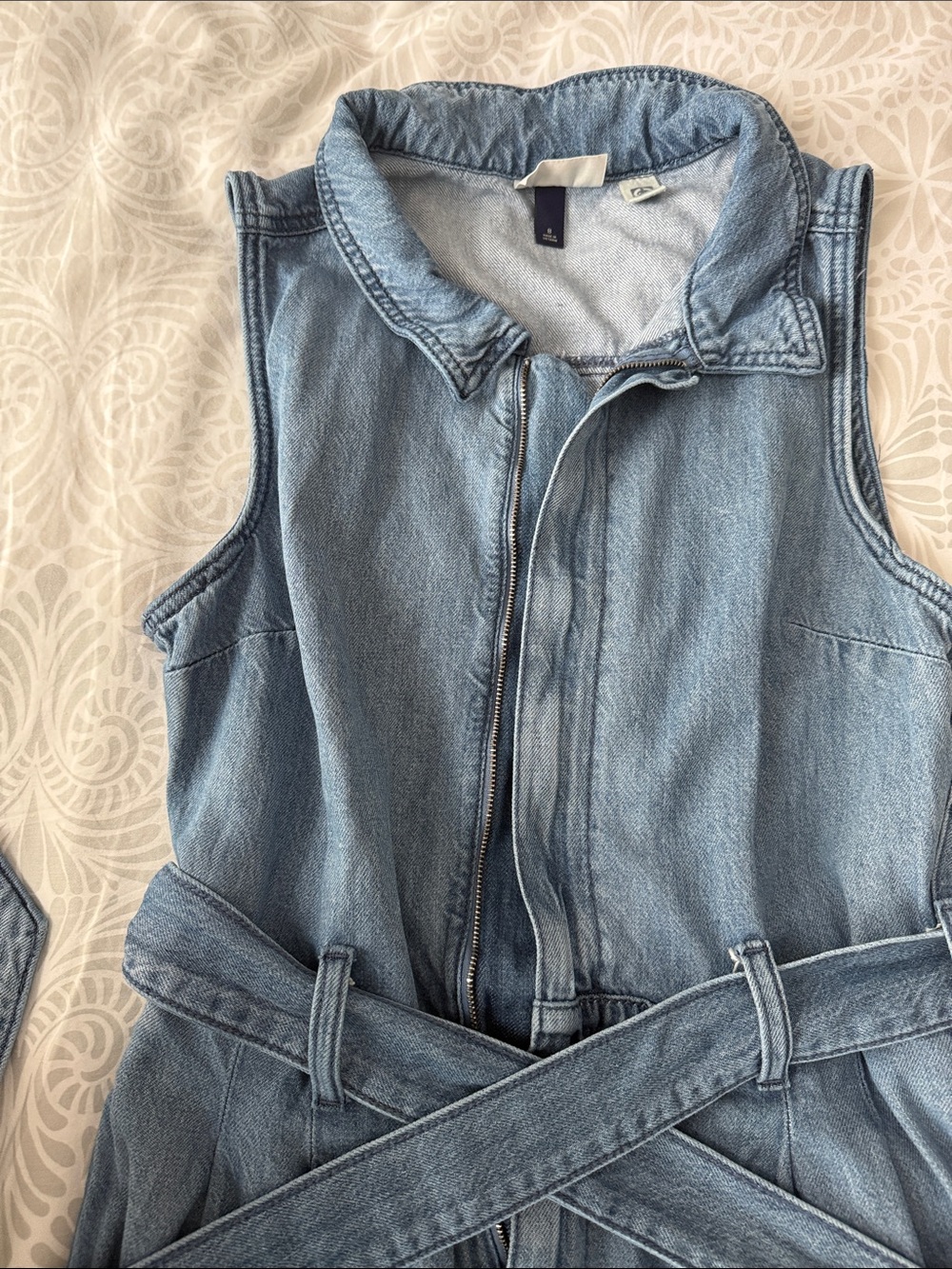 Universal Thread Light Blue Denim Cargo Jumpsuit - Picture 3 of 5